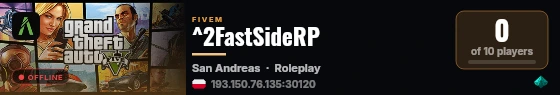 ^2FastSideRP live status badge