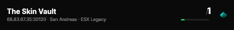 The Skin Vault live status badge