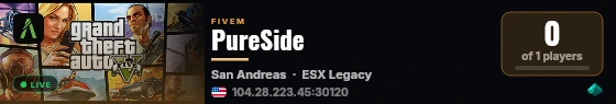 PureSide live status badge