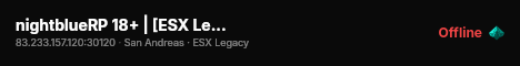 nightblueRP 18+ | [ESX Legacy] live status badge