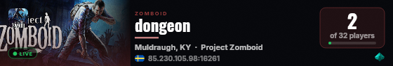 dongeon live status badge