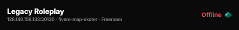 Legacy Roleplay live status badge