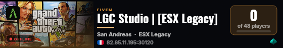 LGC Studio | [ESX Legacy] live status badge