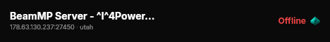 BeamMP Server - ^l^4Powered by Horizon Hosting (hrzn.link/bmp) live status badge