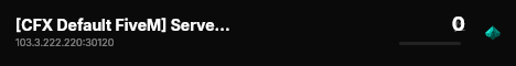 [CFX Default FiveM] Server-Test live status badge