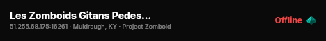 Les Zomboids Gitans Pedestres live status badge