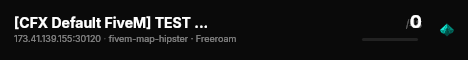 [CFX Default FiveM] TEST SERVER live status badge