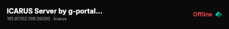 ICARUS Server by g-portal.com live status badge