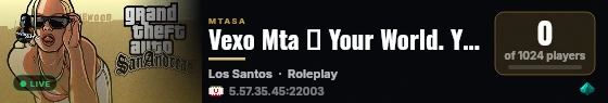 Vexo Mta ♦ Your World. Your Imagination. ♦ vexomta.ir live status badge