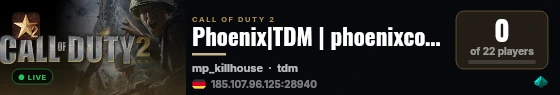 Phoenix|TDM | phoenixcod2.com live status badge