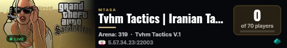 Tvhm Tactics | Iranian Tactics Server live status badge
