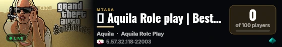 ★ Aquila Role play | Best American RP ★ live status badge