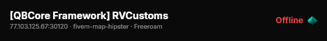 [QBCore Framework] RVCustoms live status badge