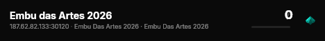 Embu das Artes 2026 live status badge