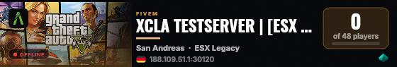XCLA TESTSERVER | [ESX Legacy] live status badge
