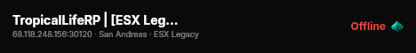 TropicalLifeRP | [ESX Legacy] live status badge