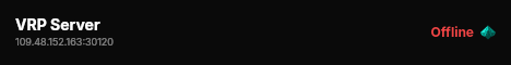 VRP Server live status badge