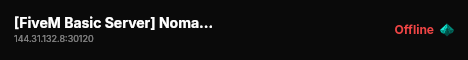 [FiveM Basic Server] Nomad Role Play live status badge