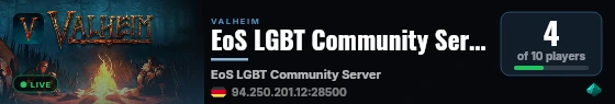 EoS LGBT Community Server live status badge