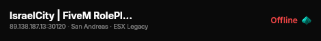 IsraelCity | FiveM RolePlay | By Daniel live status badge