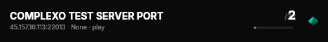 COMPLEXO TEST SERVER PORT live status badge