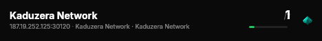 Kaduzera Network live status badge