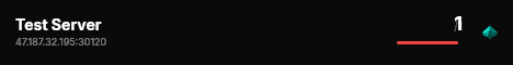 Test Server live status badge