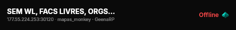 SEM WL, FACS LIVRES, ORGS LIVRES live status badge