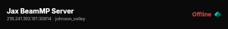 Jax BeamMP Server live status badge