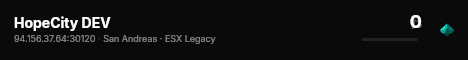 HopeCity DEV live status badge