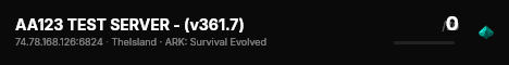 AA123 TEST SERVER - (v361.7) live status badge