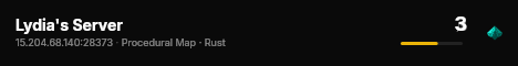 Lydia's Server live status badge