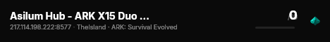 Asilum Hub - ARK X15 Duo tribe - (v361.7) live status badge
