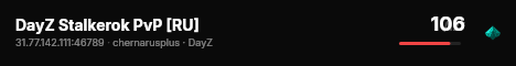 DayZ Stalkerok PvP [RU] live status badge