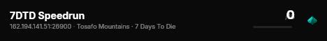 7DTD Speedrun live status badge
