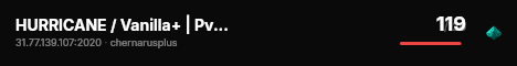 HURRICANE / Vanilla+ | PvP / More Loot live status badge
