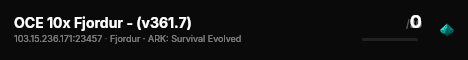 OCE 10x Fjordur - (v361.7) live status badge
