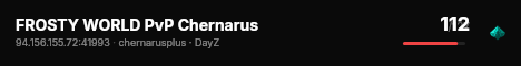 FROSTY WORLD PvP Chernarus live status badge