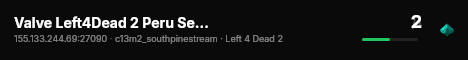 Valve Left4Dead 2 Peru Server (srcds1014-lim1.251.76) live status badge