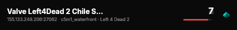 Valve Left4Dead 2 Chile Server (srcds1020-scl1.241.48) live status badge