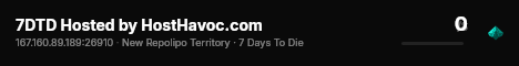 7DTD Hosted by HostHavoc.com live status badge