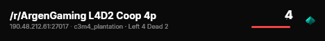 /r/ArgenGaming L4D2 Coop 4p live status badge