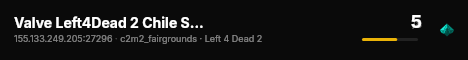 Valve Left4Dead 2 Chile Server (srcds1010-scl1.241.282) live status badge