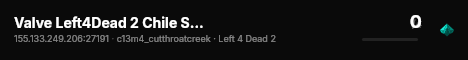 Valve Left4Dead 2 Chile Server (srcds1020-scl1.241.177) live status badge