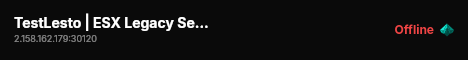 TestLesto | ESX Legacy Server live status badge