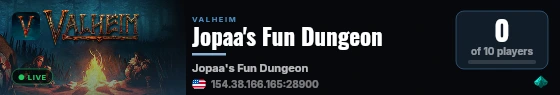 Jopaa's Fun Dungeon live status badge