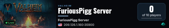 FuriousPigg Server live status badge