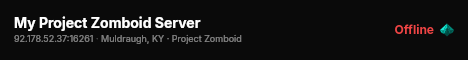 My Project Zomboid Server live status badge