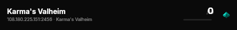 Karma's Valheim live status badge