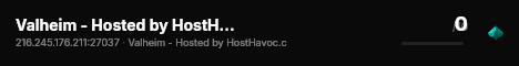 Valheim - Hosted by HostHavoc.com live status badge